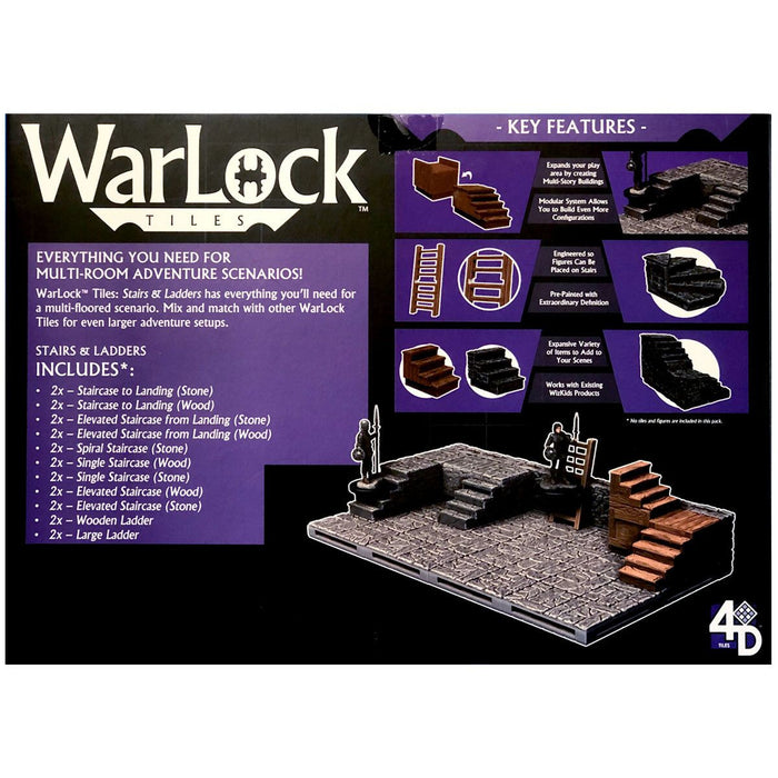 Warlock 4D Tiles Stairs & Ladders - Pastime Sports & Games