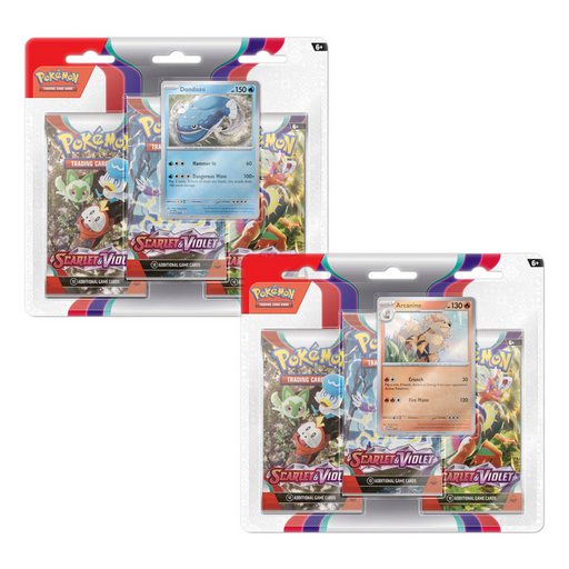 Pokemon Scarlet & Violet 3-Pack Blister - Pastime Sports & Games