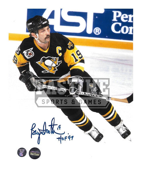 Brian Trottier Autographed 8X10 Pittsburgh Penguins Home Jersey (Skating) - Pastime Sports & Games